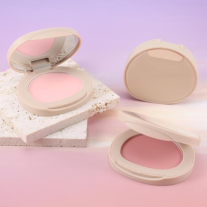 Boobeen Loose Powder Blush Air Cushion Blush, Natural Blusher for Cheeks, Highly Pigmented Blush Makeup Easy to Blend Makeup Blushin, All Day Wear (A-004, 0.35 Ounce (Pack of 1))