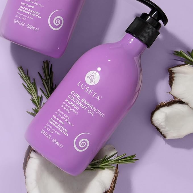 Luseta Curl Enhancing Shampoo Nourishing and Moisturizing for Curly Hair, Repair Damaged Hair, Restore Bounce 16.9 Oz, Gluten Free, Sulfate Free