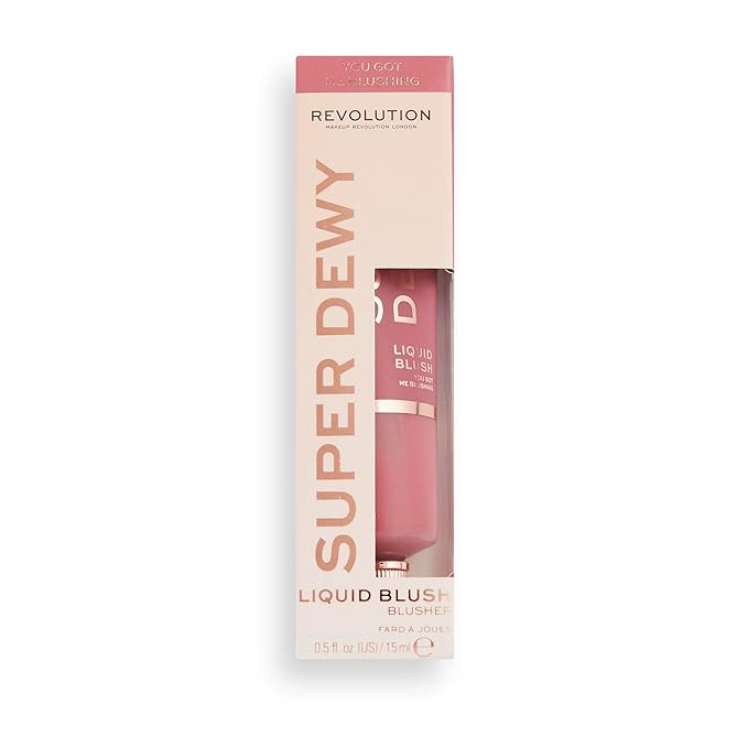 Revolution, Superdewy Liquid Blush, Richly Pigmented & Buildable, Blendable Formula, You Got Me Blushing, 0.5 fl oz