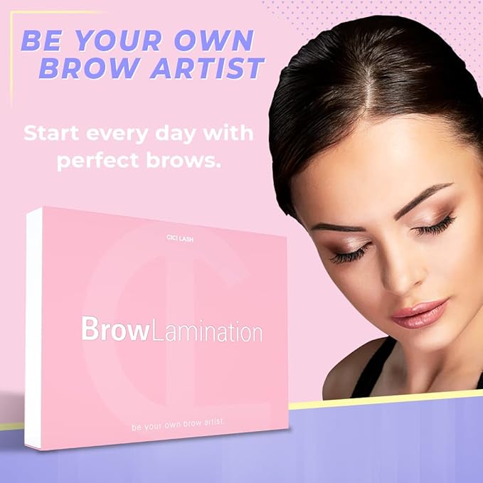 Brow Lamination Kit by CICI | Professional Instant DIY Eyebrow Lamination Lift Kit with Keratin Conditioning for Fuller, Thicker, Beautiful Brows | Easy to Use & Long Lasting Results