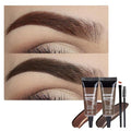 Tinted Thickening Eyebrow Mascara with Two Eyebrow Brushes,Brow Fast Sculpt,Waterproof,Transfer-proof,Eyebrow Tinting Kit- Cruelty Free - Light Medium Brown (2 Pack) (02#Reddish Brown &03#Gray)