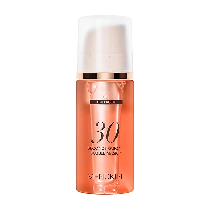 MENOKIN 30 Seconds Quick Bubble Mask [LIFT] - [Collagen] & Niacinamide in Micro-bubbles for Anti Aging, Boost Elasticity, Fine Lines, Korean Glass Skin Care Essential, 70 Uses, 3.21 fl.oz