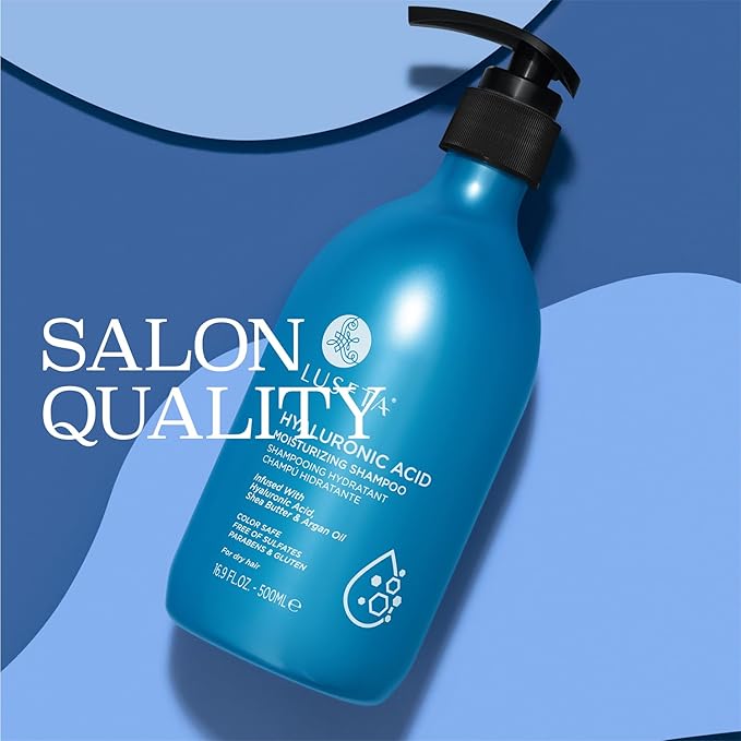 Luseta Hyaluronic Acid Moisturizing Shampoo for Dry and Damaged Hair, Sulfate Free Shampoo and Conditioner for Women Infused with Avocado Argan Oil and Shea Butter Paraben-Free 33.8oz