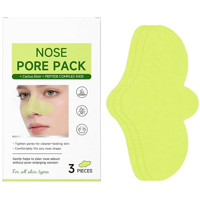 Nose Pore Strips, Blackhead Remover Mask Cactox 3 Step Nose Mask Pack with AHA and PHA for Sebum Softening Pore Tightening Skin Repair 3-Step Nose Pore 3 pack