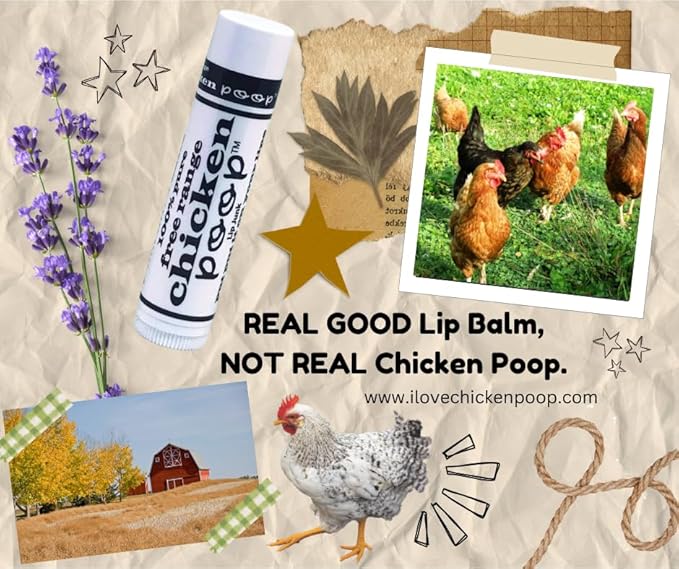 Chicken Poop® Original Lip Balm | Natural Moisturizing Lip Treatment with Beeswax & Essential Oils | Lavender Flavor | Funny Name, Serious Moisture | Petroleum‑Free, Paraben‑Free Lip Care (16)
