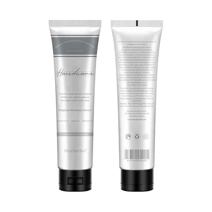 DincherBel 3 Pack Summer Fragrance Hand Cream – Magnolia Mountain Retreat, Deeply Moisturizes Dry Cracked Hands, Non-Greasy & Fast-Absorbing Portable 3x2.33oz Gift Set