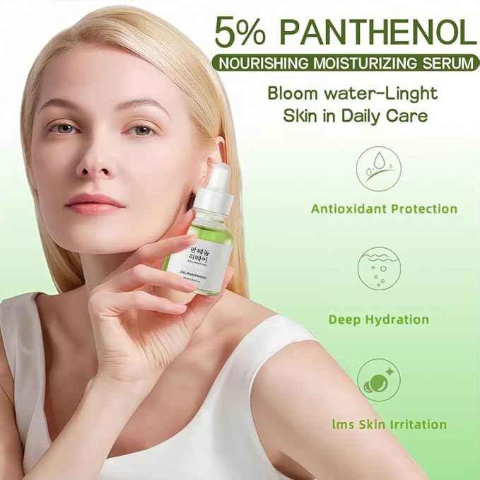 5% Panthenol (Vitamin B5) Face Serum | Sensitive Skin Barrier Support, Hydrating Soothing Serum for Dry Skin, Strengthen Skin Barrier & Soothe Redness, Fragrance-Free for Delicate & Acne-Prone Skin
