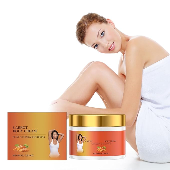 Carrot Seed Oil & Argan Moisturizing Body Lotion – Infused with Vitamin C & Licorice Root Extract, Lightweight Texture, All-Day Hydration for Body – 100g / 3.53 oz