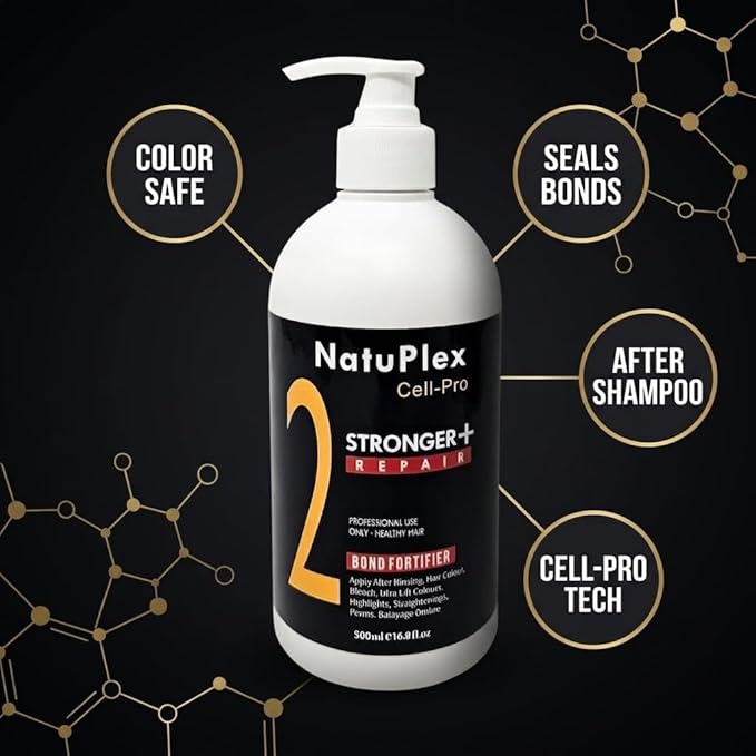 Step 2 Bond Fortifier — Cell-Pro Bond Repair for Bleached, Colored & Damaged Hair — Strengthens Disulfide Structure — Stronger+ Professional Formula