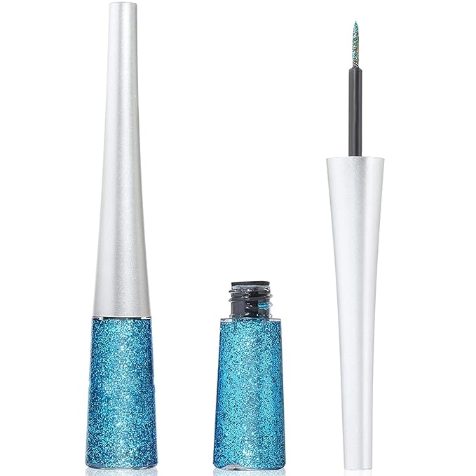 16PCS Liquid Glitter Eyeliner set, 16 Colors High Pigmented Brighten Eye Liner Kit, Long Lasting Waterproof Metallic Shimmer Eyeshadow