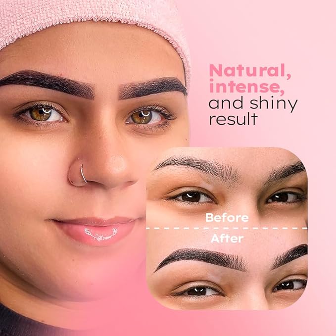 MENELA Eyebrow Henna Tint Kit – Light Brown – Up to 60 Applications, DIY & For Professional Use, 2.5g Henna + 15ml Fixer, Bamboo Extract, Easy At-Home Brows, Ammonia-Free, Vegan