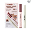 COSNORI Waterproof Mascara & Remover Set 03 Rosy Brown - Ultra-Strong Waterproof Mascara with Gentle Eye Makeup Remover, Smudge-Proof & Easy Cleansing Duo (03 Rosy Brown + Mascara Remover)