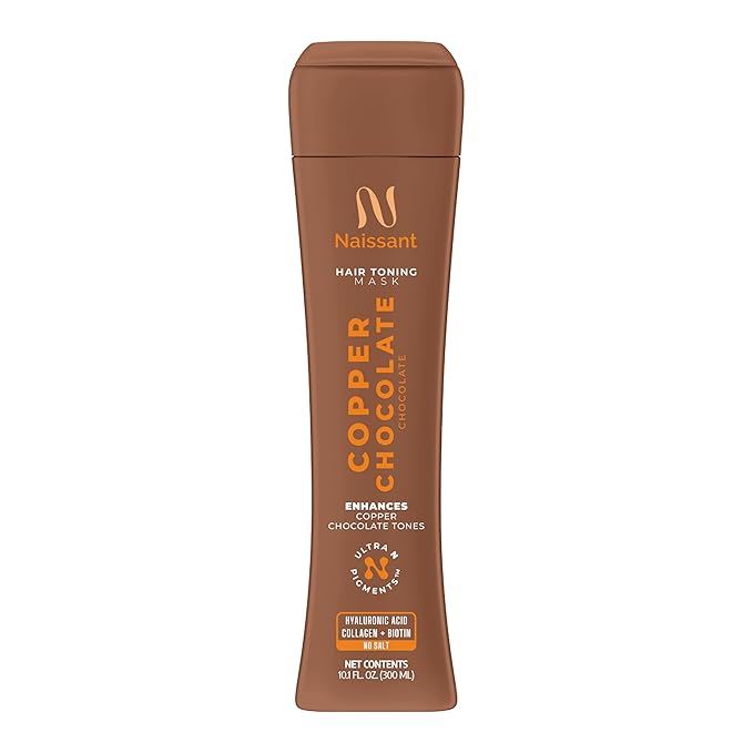 naissant Copper Chocolate Hair Toning Mask | Ultra High-Purity Pigments | Deposits Copper-Chocolate Tone | Hyaluronic Acid, Collagen & Biotin | Paraben, Ammonia & Sulfate Free | 10.1 Fl. Oz