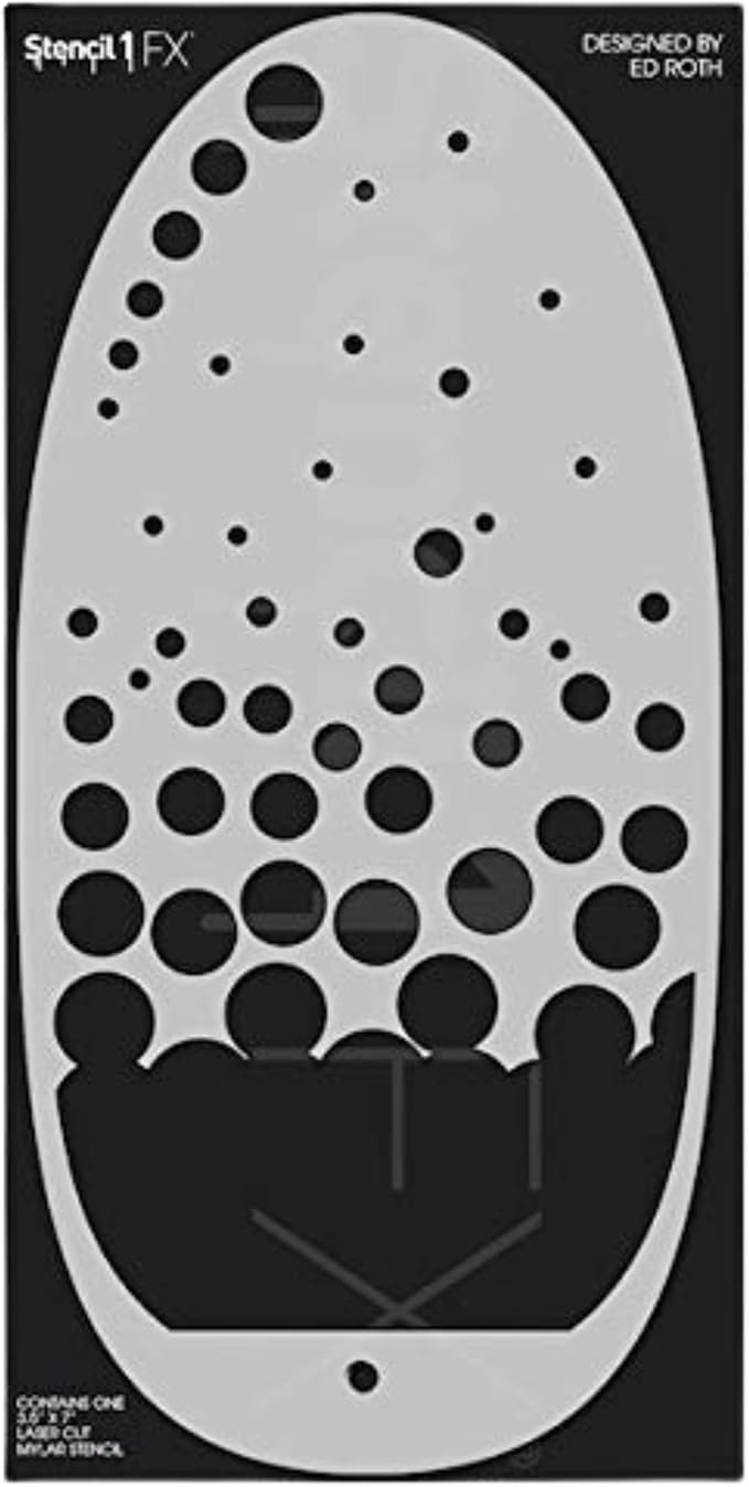 Stencil1FX - Bubble Up Water Droplets Eye Makeup Stencil for Costumes, Dress Up, Halloween, Cosplay, Face Painting, Raves, Festivals, Parades, Parties