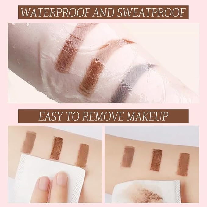 Easy Peel-Off Eyebrow Gel, 2025 New Tattoo Eyebrow Gel Easy Peel Off for Women, Upgrade Eyebrow Tattoo Peel Off, Transfer-proof Eyebrow Gels Waterproof for All Skin Types (Light Brown)
