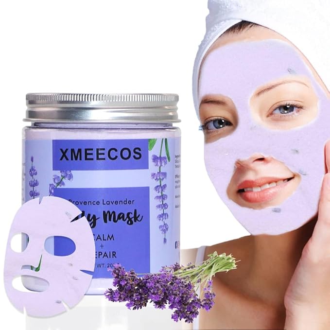 XMEECOS Jelly Mask Powder For Dry Skin |Moisturizing |Soothing |Repair |Cruelty-free (Lavender)