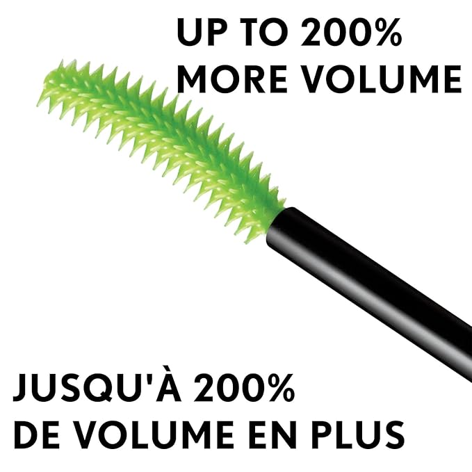 COVERGIRL Clump Crusher Waterproof Mascara, 20X More Volume, Double Sided Brush, Long-Lasting Wear - 800 Very Black Black Onyx (Pack of 2)