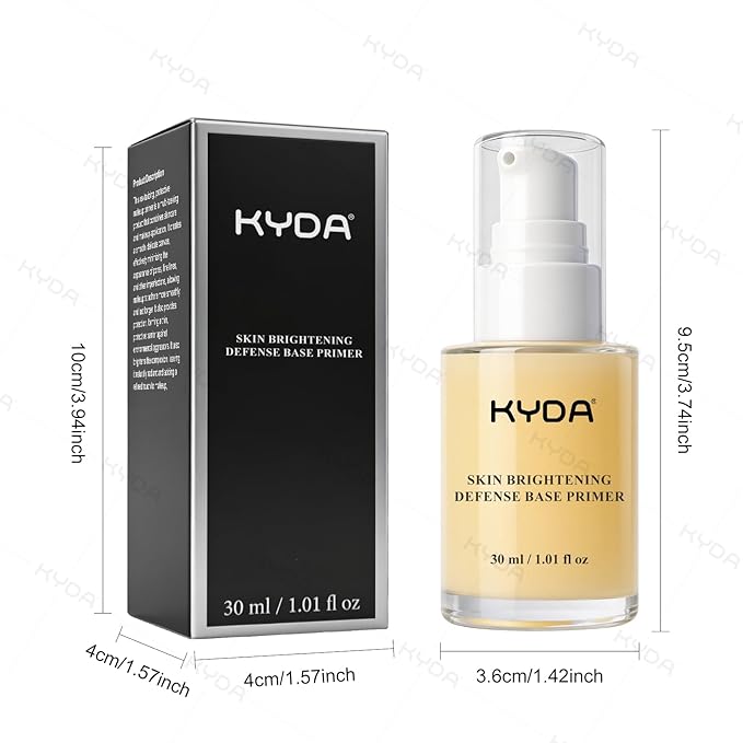 KYDA Skin Protection Base Prep Primer, 1.0 fl oz, Serum Makeup Base for Radiant Skin, Lasting Glow with Hydrating Formula, Silky Lightweight Texture, Dewy Foundation Primer for Flawless All-Day Makeup