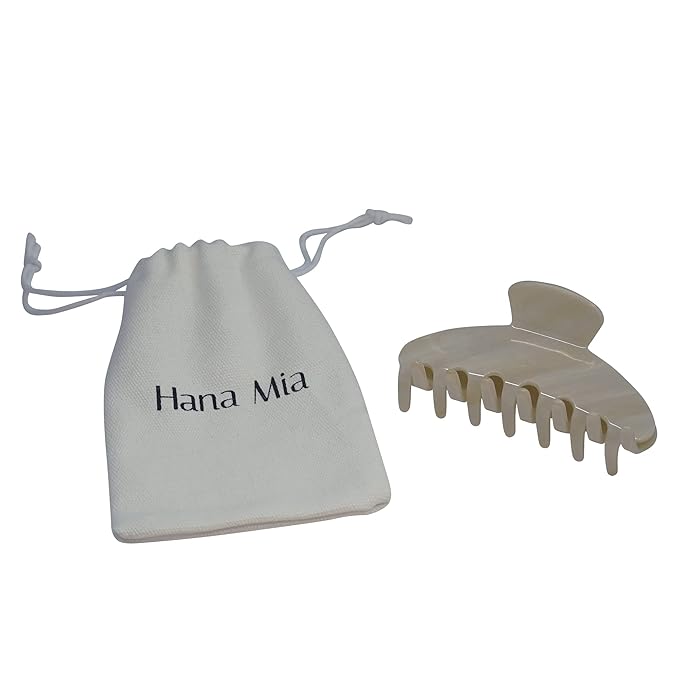 Luxury Creme Claw Clip for Women | Our Large 4 Inch Hair Clip Creates Beautiful Half Ups, Secure Updos & Chic Daily Styles | Premium Acetate Claw with Secure Hold & Snag Free Teeth for Easy Styling