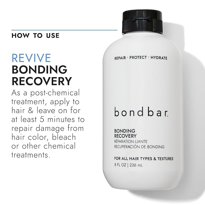 Bondbar Treatment for Damaged Hair, Repairs, Protects & Hydrates Colored or ChemicallyTreated Hair, Vegan, CrueltyFree, 8 Fl. Oz.
