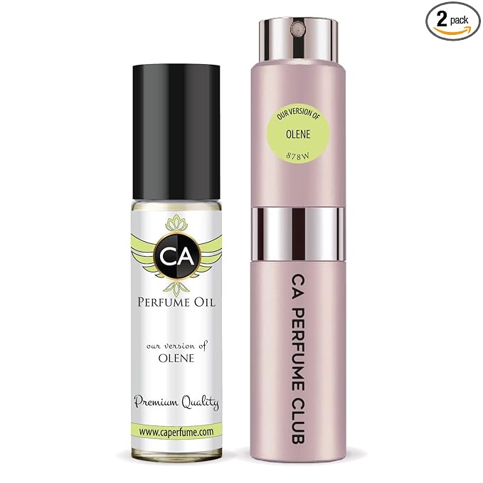CA Perfume Duo Impression of Olene For Women Perfume Layering Set Long Lasting Travel Size EDP + Body Oil Roll-On Bottle 0.27 Fl Oz+0.33 Fl Oz