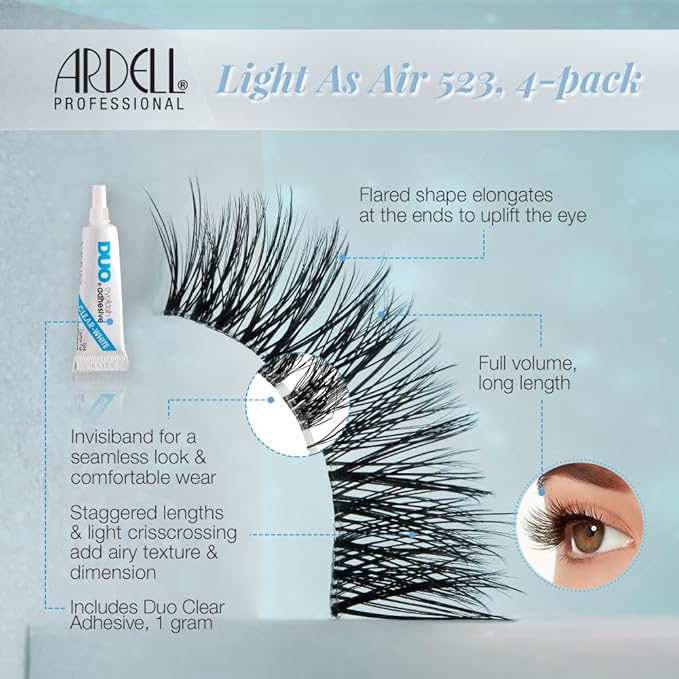 Ardell Light As Air 523 Lashes, 4 Pairs in a Pack