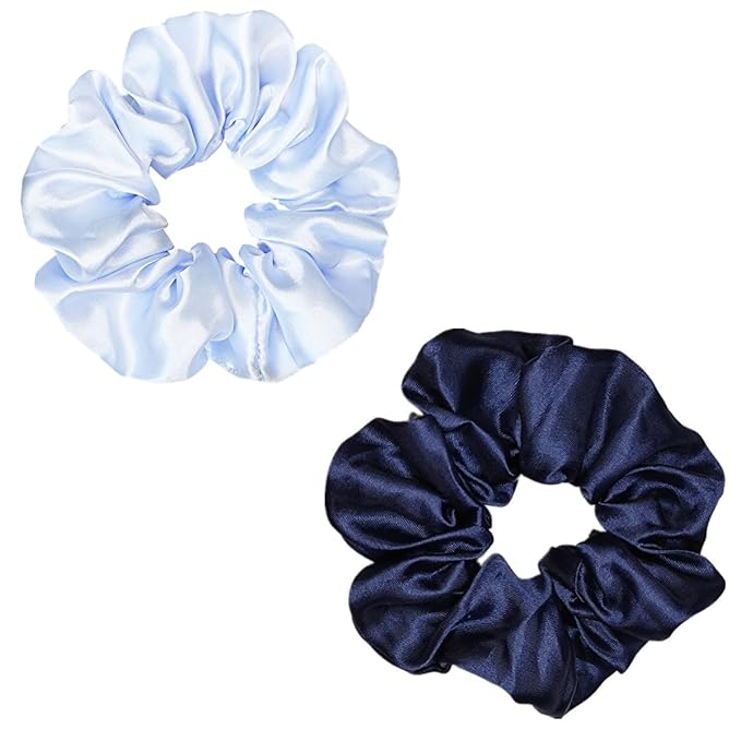 12 Pcs Satin Silk Hair Scrunchies Soft Hair Ties Fashion Hair Bands Hair Bow Ropes Hair Elastic Bracelet Ponytail Holders Hair Accessories for Women Girls (4.5 Inch, Assorted Classic color)
