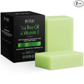 Tea Tree Oil & Vitamin E Soap Bar - Advanced Deep Cleansing, Exfoliation & Protective Care Face & Body Wash - Natural Korean Cold-Pressed Formula with Shea Butter, Coconut & Peppermint Oil - 2 Pack