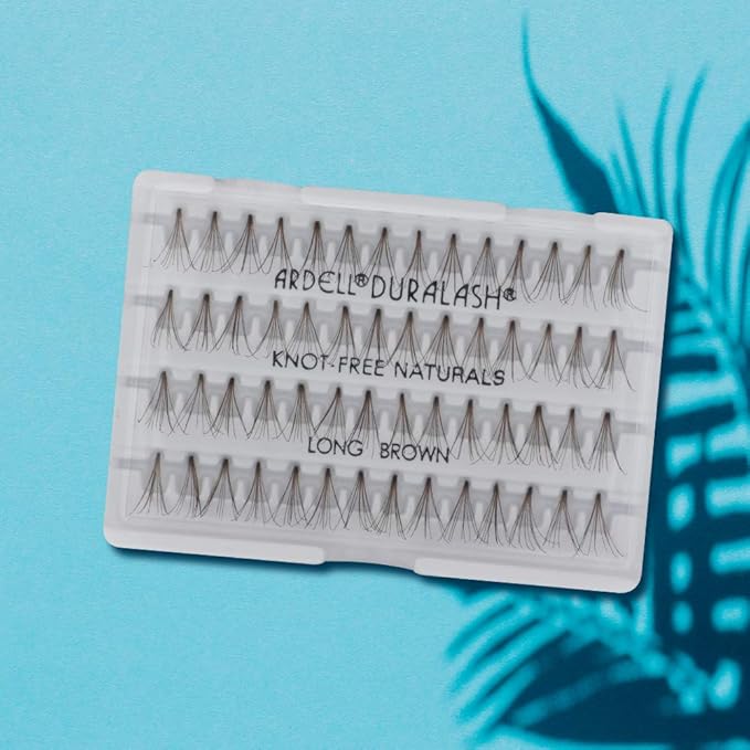Ardell Individual False Eye Lashes - Long, Brown, Natural Look DIY Lash Clusters, Easy Application for Eyelash Extension Effect, 4-Pack