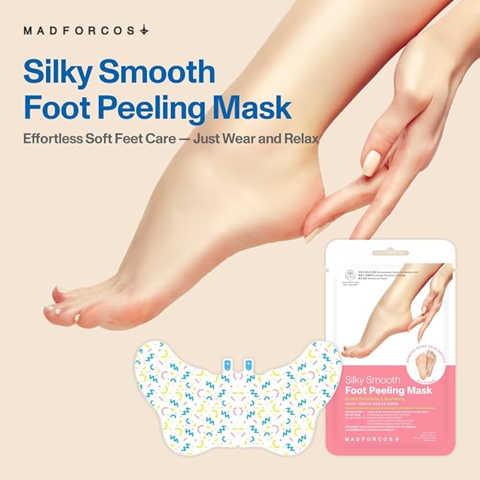 Exfoliating Foot Peel Mask with AHA/BHA & 4 Fruit Extracts – Removes Dead Skin & Calluses for Baby Soft Feet – Foot Peeling Mask Socks for Dry, Cracked Feet (2 Pairs)