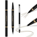 Eyebrow Pen,2-in-1 Waterproof Eyebrow Pencil with 4 Tip Microblading Brow Pen and Ultra-Precise Brow Pencil,with Dual-ended Eyebrow Brush,Eyebrow Makeup for Natural Looking - Taupe