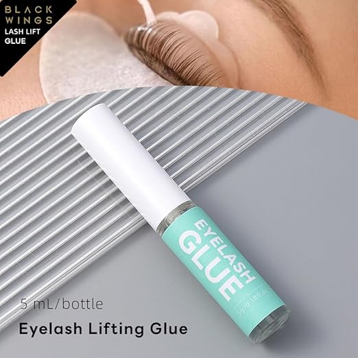 BLACKWINGS Lash Lift Glue, Eyelash Perm Adhesive, Strong Hold Lash Lifting Glue for Lash Lift & Brow Lamination, Water-Soluble, Gentle for Sensitive Skin