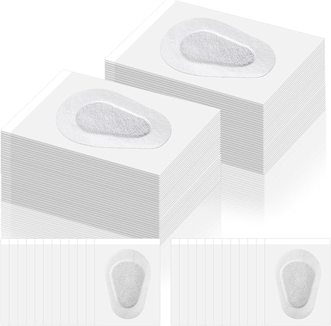 Panitay 40 Pcs Adhesive Eye Patches for Adults Eye Patch for Disposable Breathable Amblyopia Lazy Adhesive Bandages for Men(3.3 x 2.3 Inch,White)
