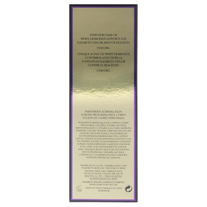 Elizabeth Taylor White Diamonds Body Lotion for Women, 6.8 Ounce