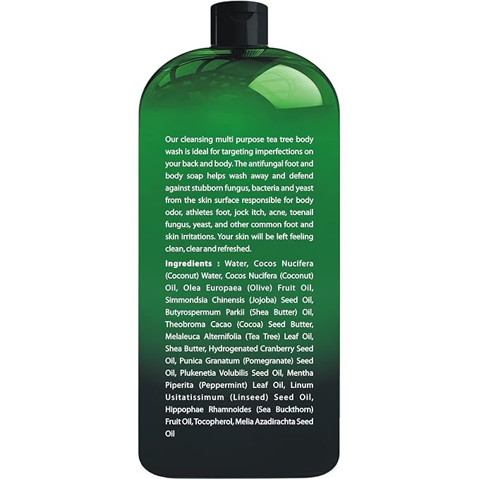 First Botany 100% Natural Tea, Tree Body & Foot Wash, Fights with Corns, Calluses, Dandruff & Warts, Nail Issues, Athletes Foot, Acne treatment, Eczema & Body Odor, Jock Itch