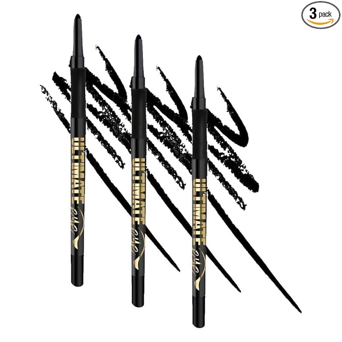 L.A. Girl Ultimate Intense Stay Auto Eyeliner, Ultimate Black, 0.01 oz. (Pack of 3)