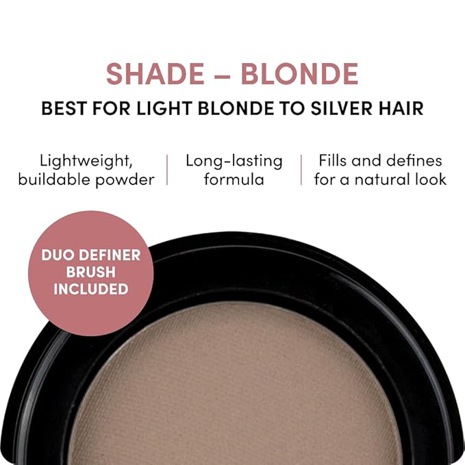 Billion Dollar Brows Eyebrow Powder, Blonde - Velvet Smooth Pressed Brow Filler - Buildable Water-Resistant Formula for Full Fluffy Brows - Vegan & Cruelty-Free Eye Makeup - 0.07 oz