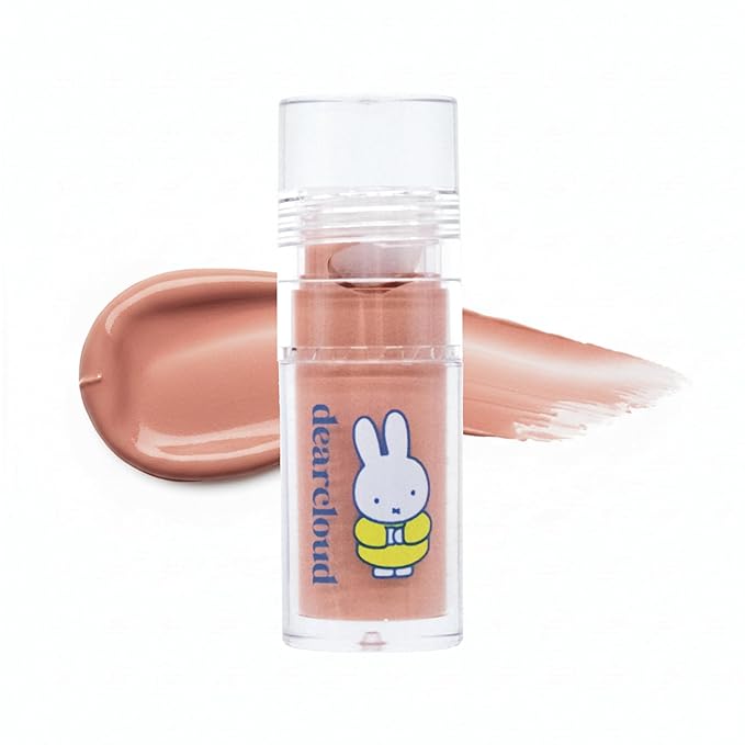 dearcloud Miffy Gentle Crush Serum Blush – Liquid Blush for Cheeks with Hyaluronic Acid – Korean Beauty Makeup - .19 fl oz (Fine Art)