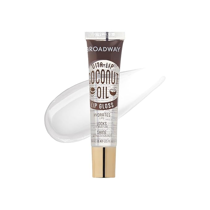 Ruby Kisses Broadway Vita-Lip Clear Lip Gloss (Coconut Oil 48 Pack), Ultra-Hydrating & Soothing Formula with Vitamin Oils, High-Shine Non-Sticky Finish, Healing Glossy Lip Balm Locks in Moisture