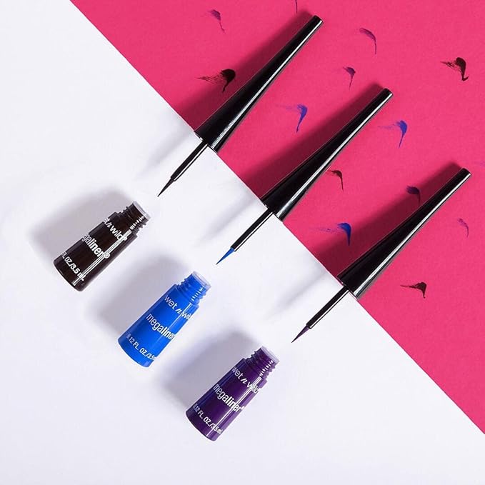 wet n wild MegaLiner Liquid Eyeliner - Voltage Blue (Pack of 2)