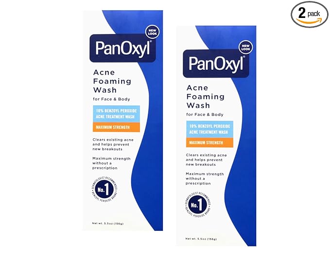 PanOxyl 10% Acne Foaming Wash 5.5 Ounce (Value Pack of 2)