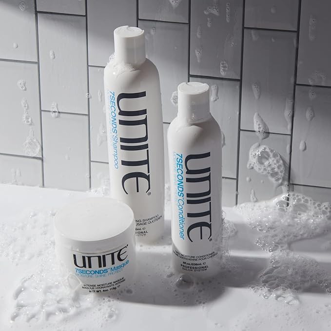 UNITE Hair – 7SECONDS Conditioner – Lightweight Conditioning Formula to Smooth, Soften & Enhance Shine – Helps Maintain Healthy-Looking Hair with UV & Heat Protection – 8 Fl Oz