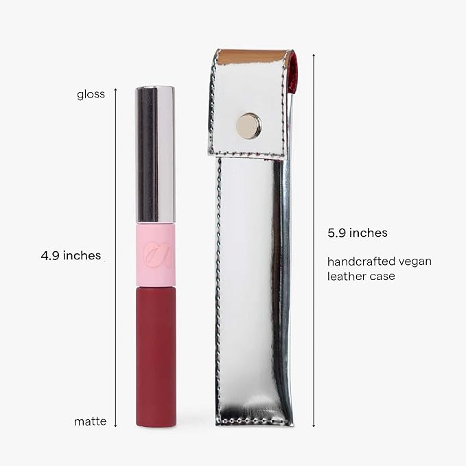 Sarelly, Lip Duo Telenovela 2-in-1 Matte Lipstick & Hydrating Lip Gloss, Red