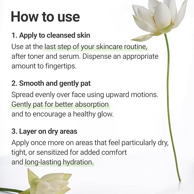 ROVECTIN Calming Lotus Cream – Lightweight Hydrating & Soothing Moisturizer Face Cream for Sensitive Skin | 75% Lotus Water Extract & Niacinamide for Anti-Aging | Vegan Korean Skincare (2.03 fl oz)