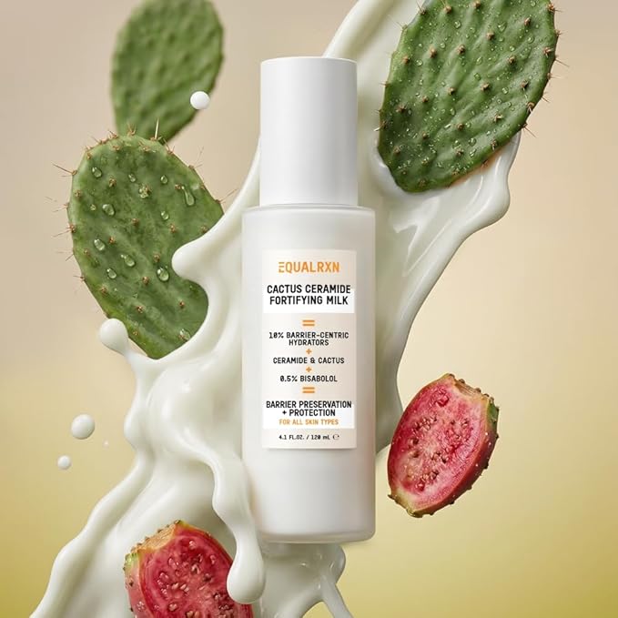 Cactus Ceramide Fortifying Milk - Hydrating Moisturizer with 10% Hydrating Ingredients & 0.5% Bisabolol for Daily Skin Repair & Protection