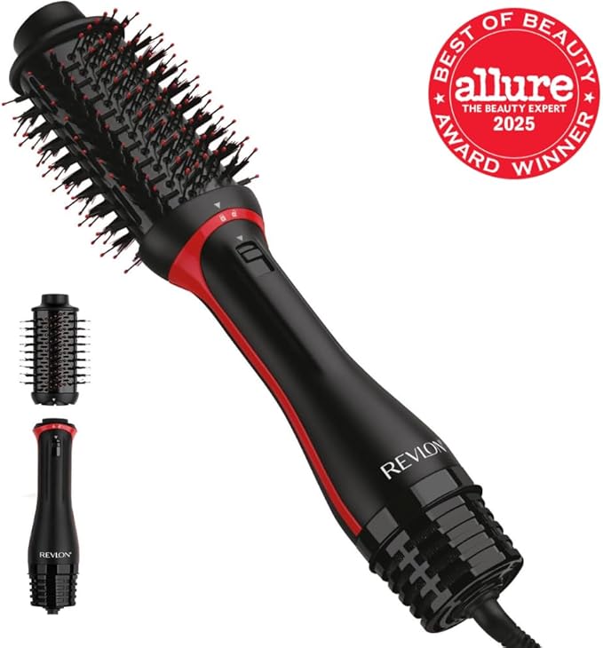 REVLON One Step Volumizer Plus Hair Dryer and Styler | More Volume, Less Damage, and More Styling Control for Easy and Fast Salon-Style Blowouts, Plus Travel Friendly (Black)