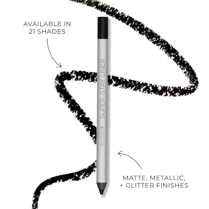 Wunder2 SUPER-STAY LINER Makeup Eyeliner Pencil Waterproof, Metallic Peach, 1 Count