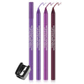 Ownest 3Colors Matte & Metallic Purple Gel Eyeliner Pen，Metallic-Finish Eyeliner Pencil Set for Women， Professional Eye Makeup Set - Colorful Eye liner with Sharpener