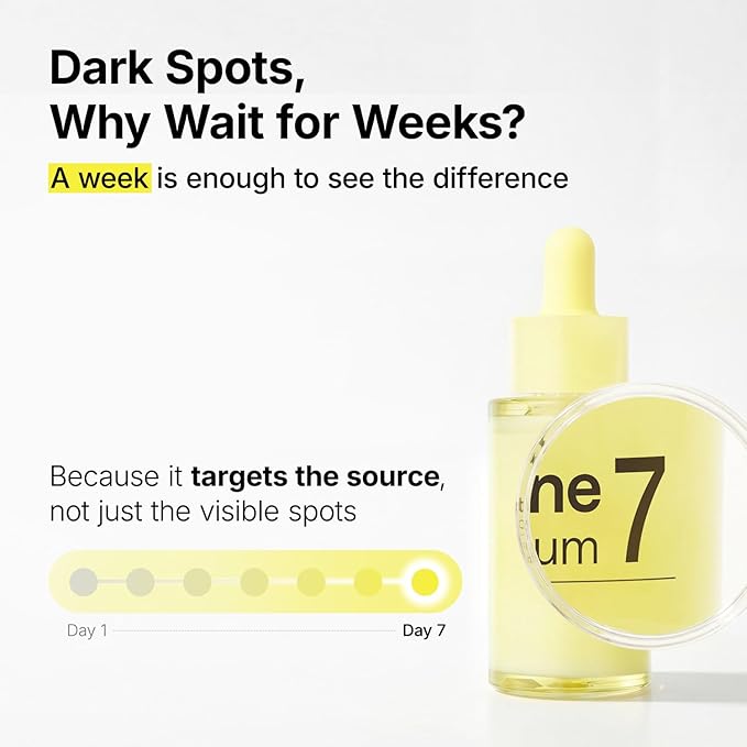 MANYO Glutathione 7 Dark Spot Serum, Niacinamide Serum for Uneven Skin Tone, Dark Spot Remover for Face & Radiance Booster, Korean Skincare, 1.01 fl.oz (30ml)