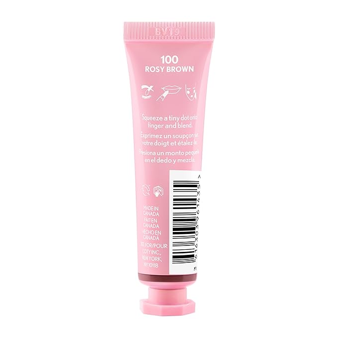 Covergirl Clean Fresh Dewy Tint 100 Rosy Brown, 3-in-1 Tint, Blendable Color For Eyes, Lips & Cheeks, 0.33 fl oz (Pack of 1)